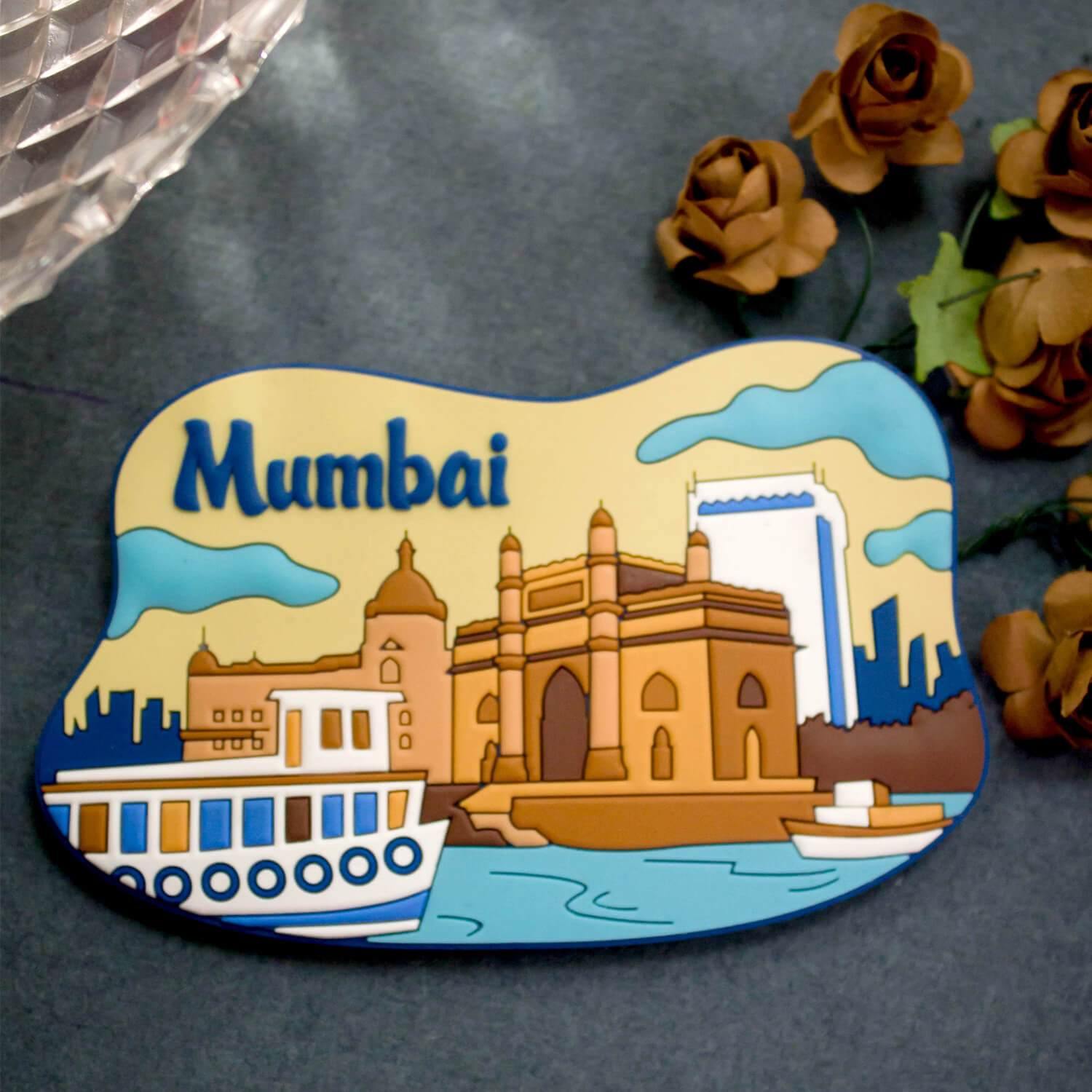 Mumbai India Magnete da frigorifero 3D souvenir da viaggio Mumbai India Magnete da frigorifero 3D souvenir da viaggio