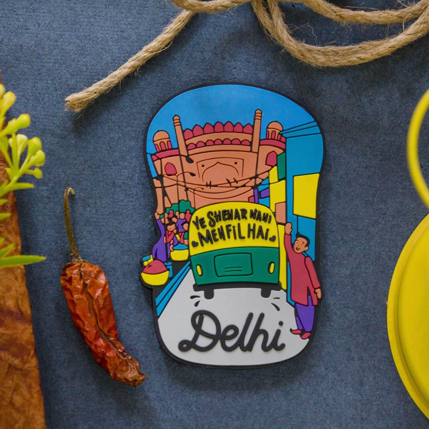 Delhi Fridge Magnets (Pack of 5) - Raahi