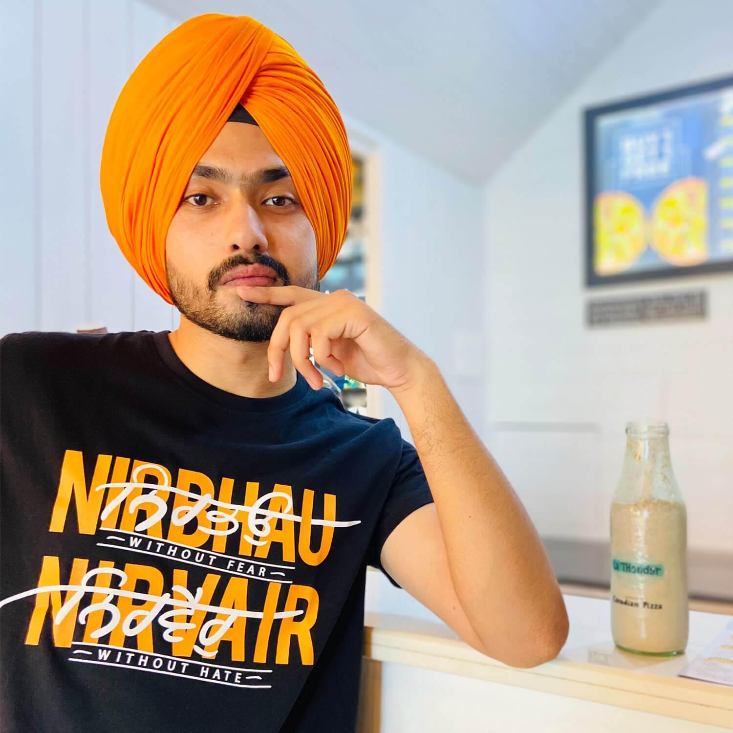Nirbhau Nirvair - Black T-Shirt - Raahi