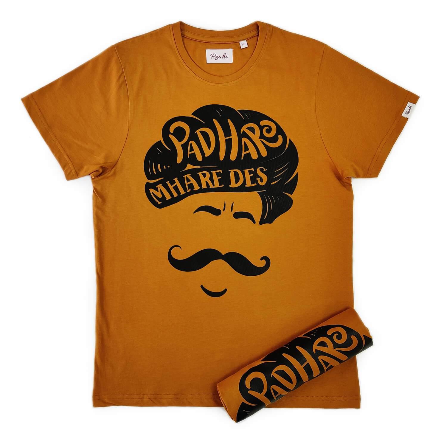 Padharo - Golden Brown T-Shirt - Raahi