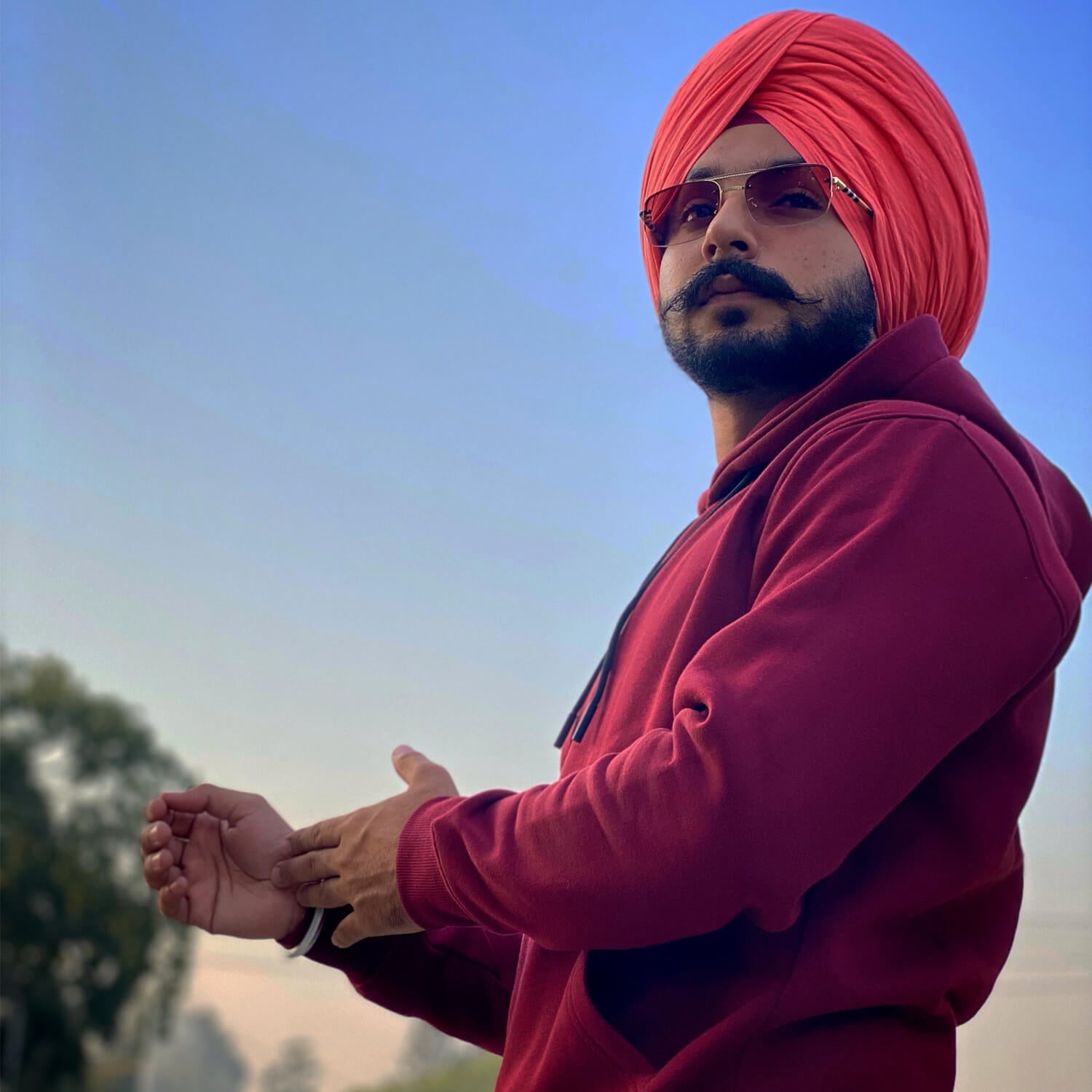 Classic Wine Shade Hooded Sweatshirt