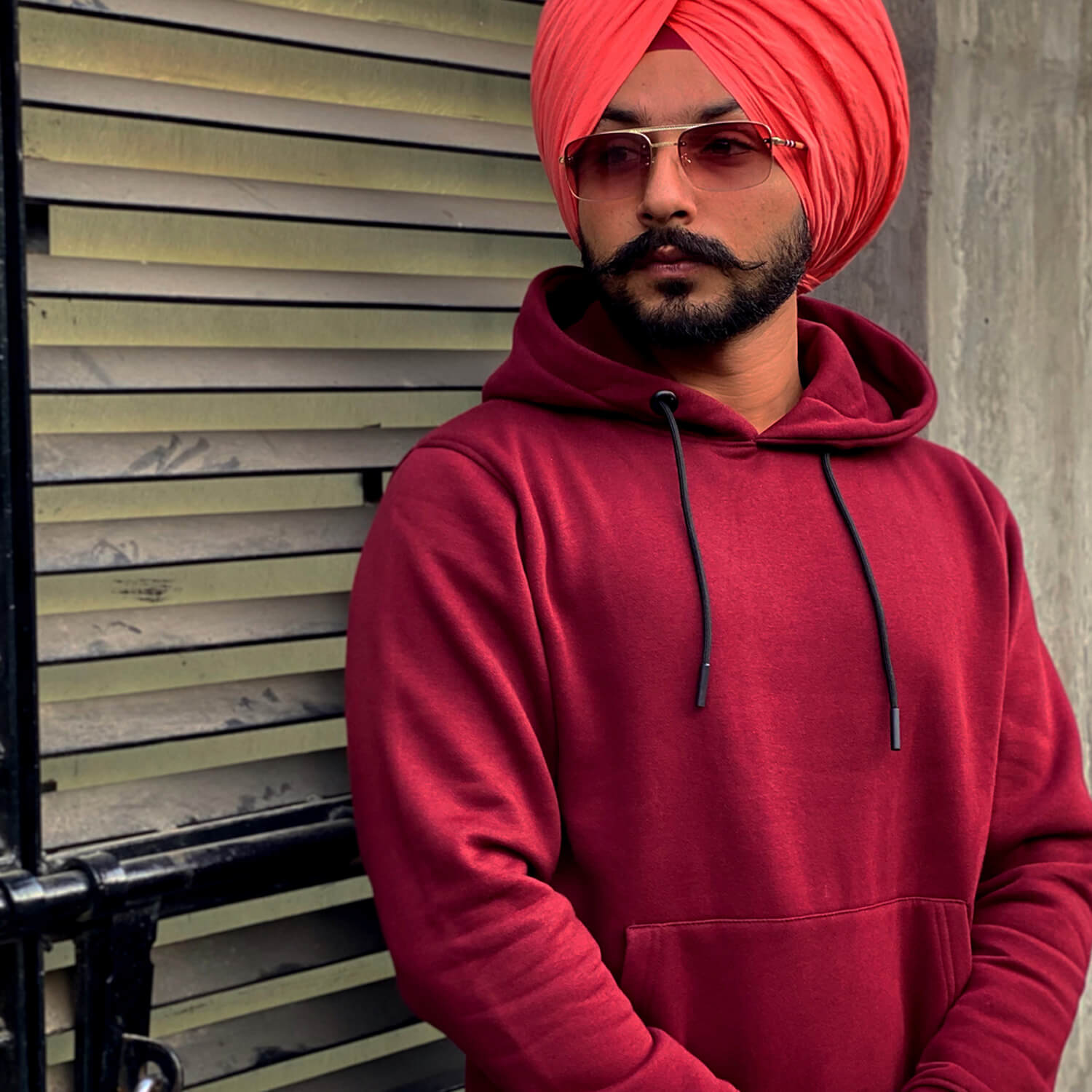 Classic Wine Shade Hooded Sweatshirt