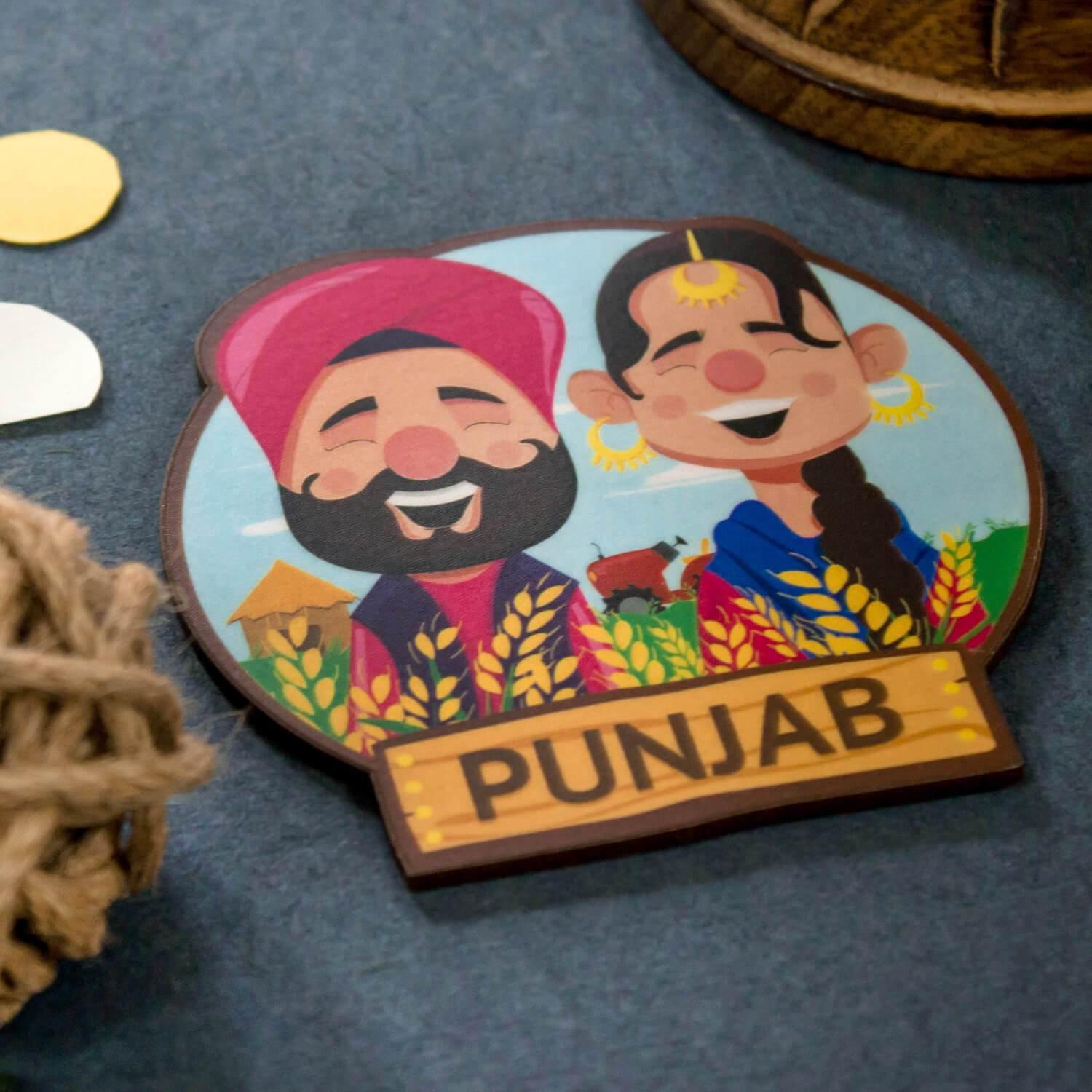 Punjab Fridge Magnets (Pack of 5) - Raahi