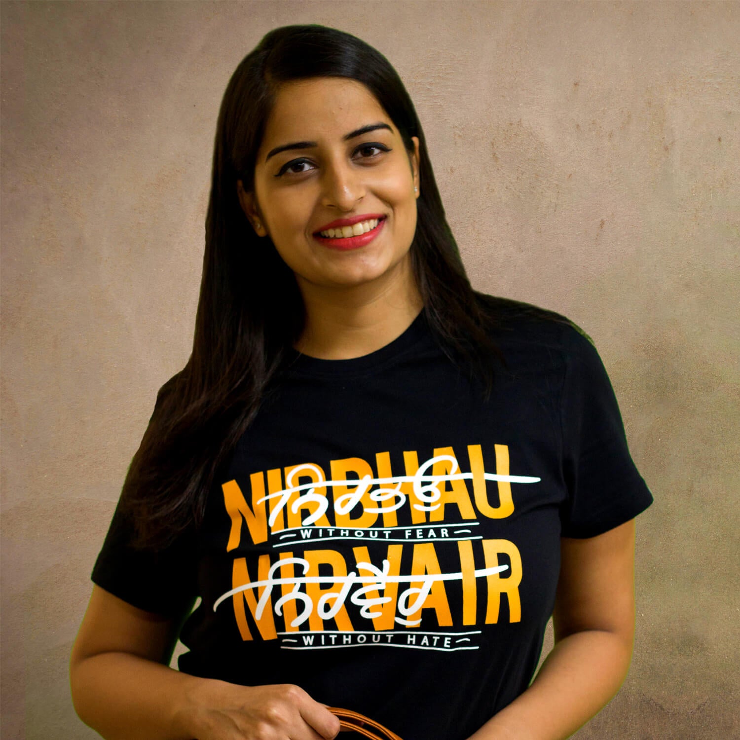 Nirbhau Nirvair - Black T-Shirt