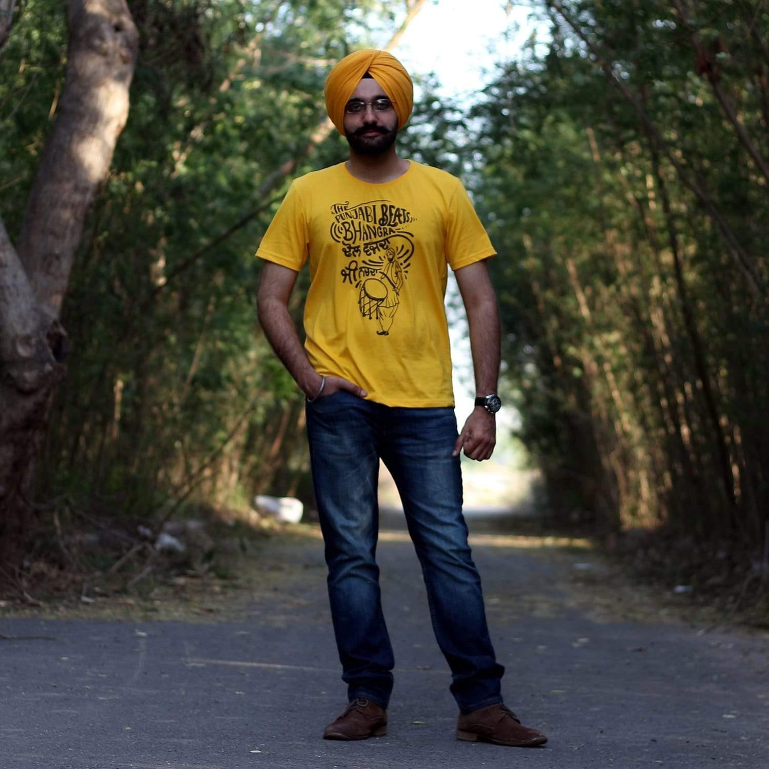 The Punjabi Beats - Mustard Yellow T-Shirt - Raahi