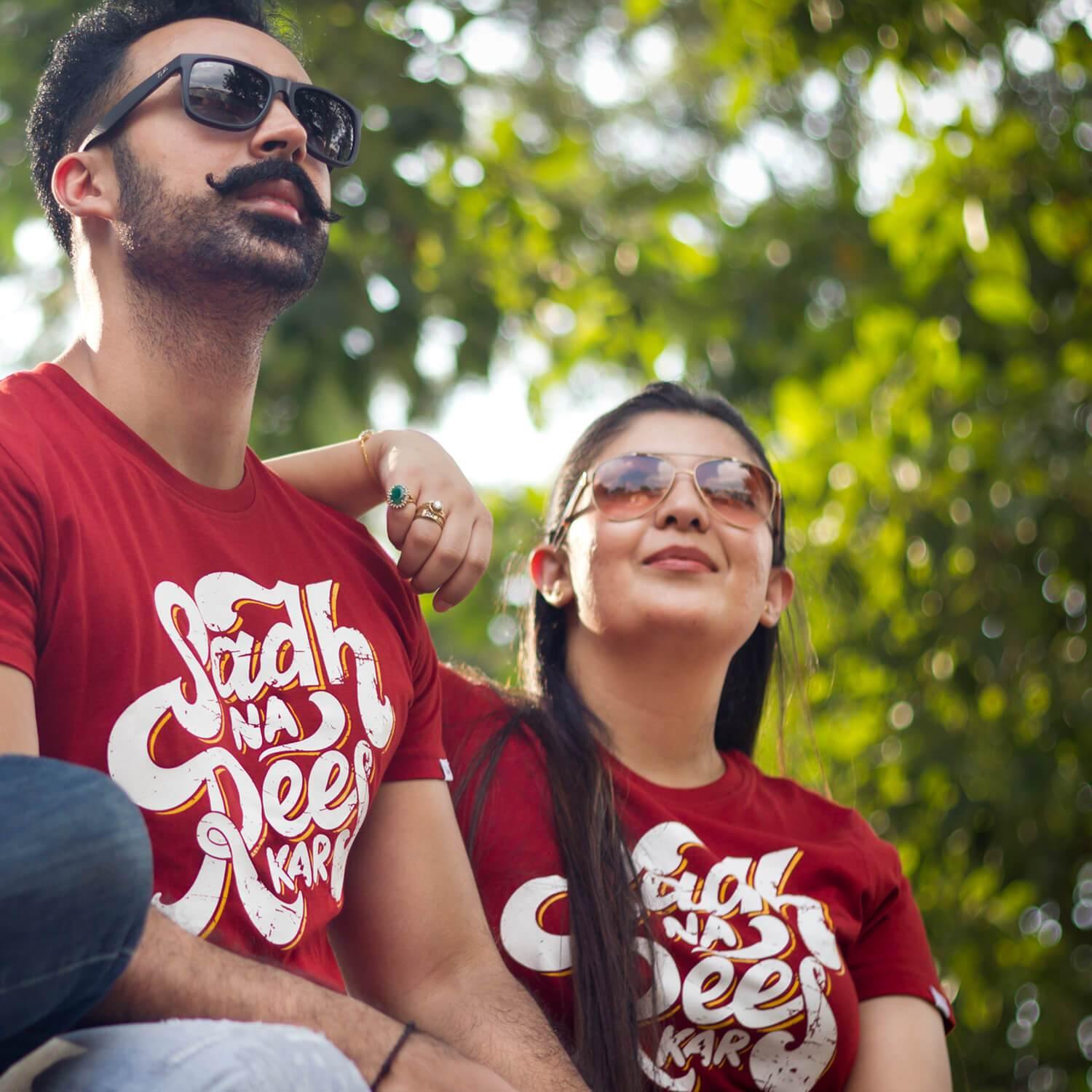 Legeme Gammel mand Bogholder Sadh Na Rees Kar - Red Punjabi T-Shirt – Raahi